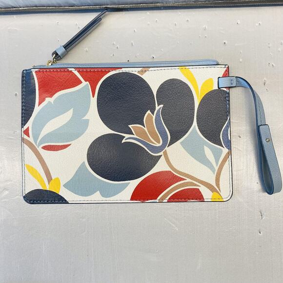 Kate Spade Wristlet Pouch Cameron Breezy Floral Multicolor bag Zip top New York - Picture 2 of 5